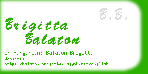 brigitta balaton business card